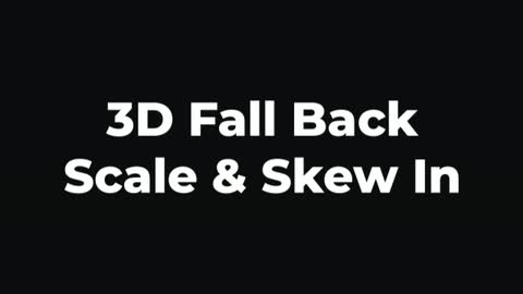 3D Fall Back Scale & Skew In — After Effects 3d text preset preview