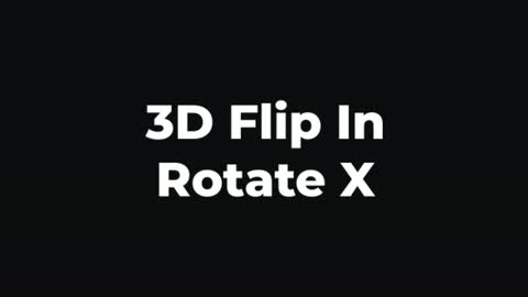 3D Flip In Rotate X — After Effects 3d text preset preview