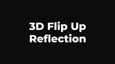3D Flip Up Reflection — After Effects 3d text preset preview