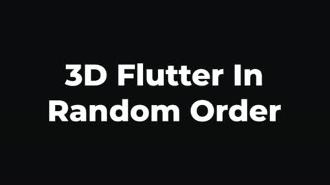 3D Flutter In Random Order — After Effects 3d text preset preview