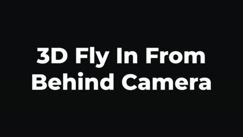 3D Fly In From Behind Camera — After Effects 3d text preset preview