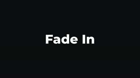 Fade In — After Effects adobe express - in preset preview