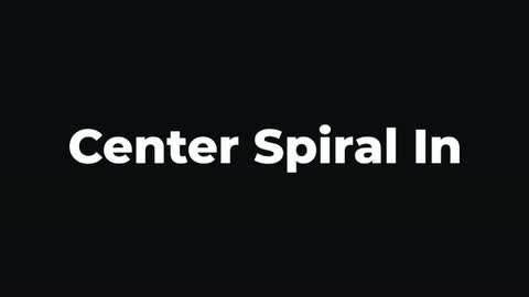 Center Spiral In — After Effects animate in preset preview
