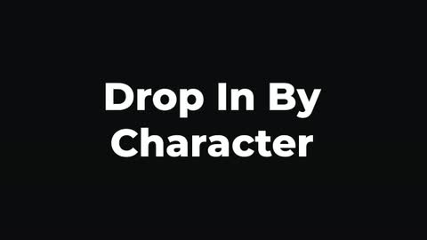Drop In By Character — After Effects animate in preset preview