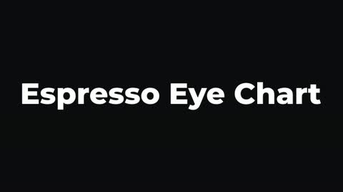 Espresso Eye Chart — After Effects animate in preset preview