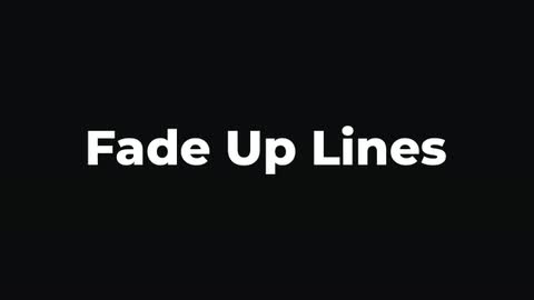 Fade Up Lines — After Effects animate in preset preview
