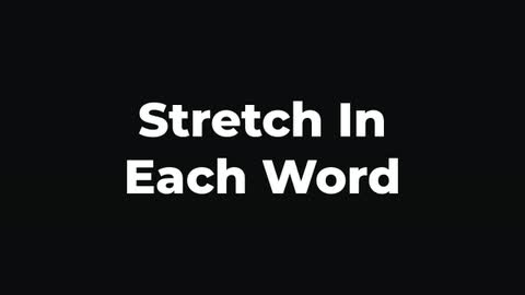 Stretch In Each Word — After Effects animate in preset preview