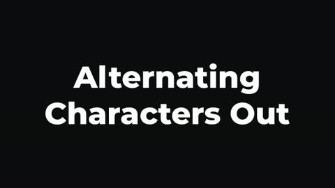 Alternating Characters Out — After Effects animate out preset preview
