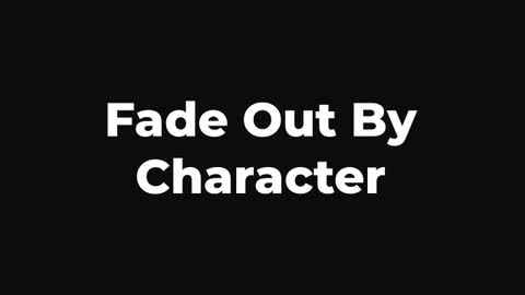 Fade Out By Character — After Effects animate out preset preview