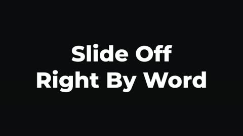 Slide Off Right By Word — After Effects animate out preset preview