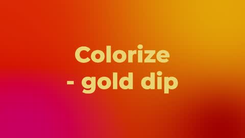 Colorize - gold dip — After Effects creative preset preview