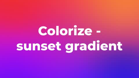 Colorize - sunset gradient — After Effects creative preset preview