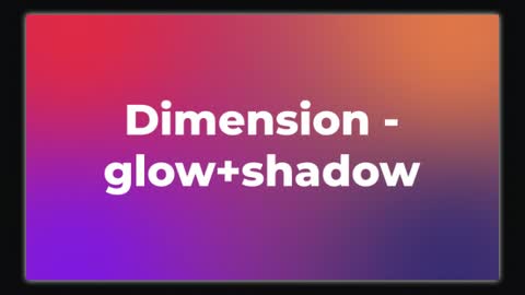 Dimension - glow+shadow — After Effects creative preset preview