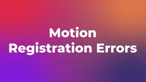 Motion Registration Errors — After Effects special effects preset preview