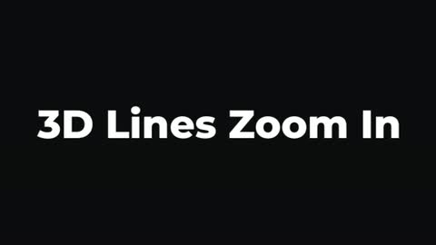3D Lines Zoom In — After Effects legacy preset preview