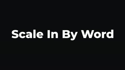 Scale In By Word — After Effects scale preset preview