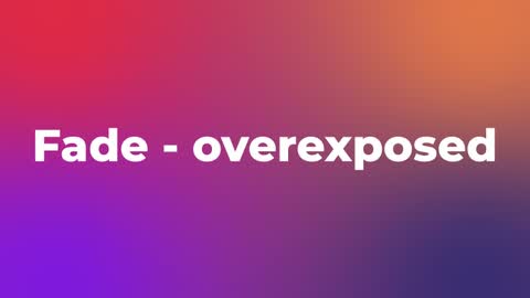 Fade - overexposed — After Effects dissolves preset preview